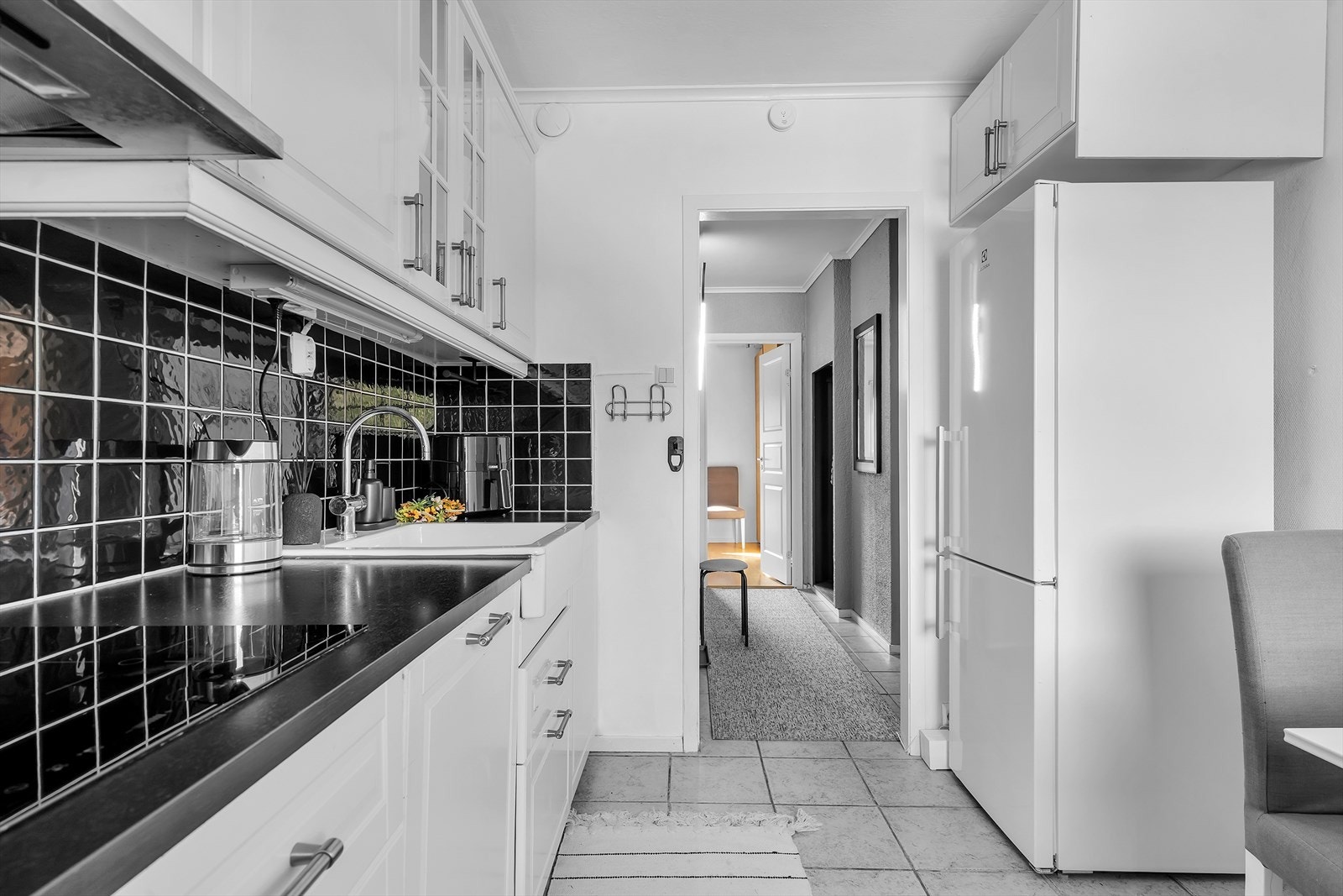 For ekstra trygghet er det installert en lekkasjesensor, som gir en viktig sikkerhet i hverdagen. Galleribilde