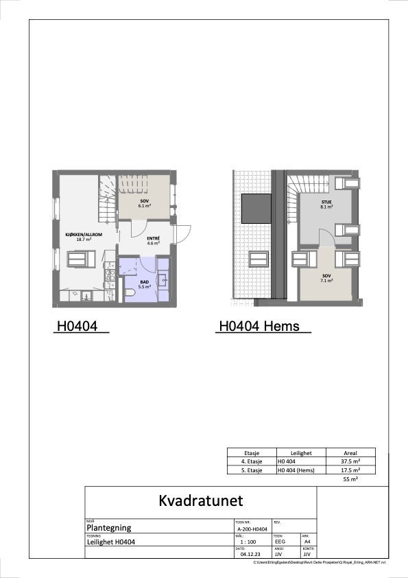 Plantegning Galleribilde