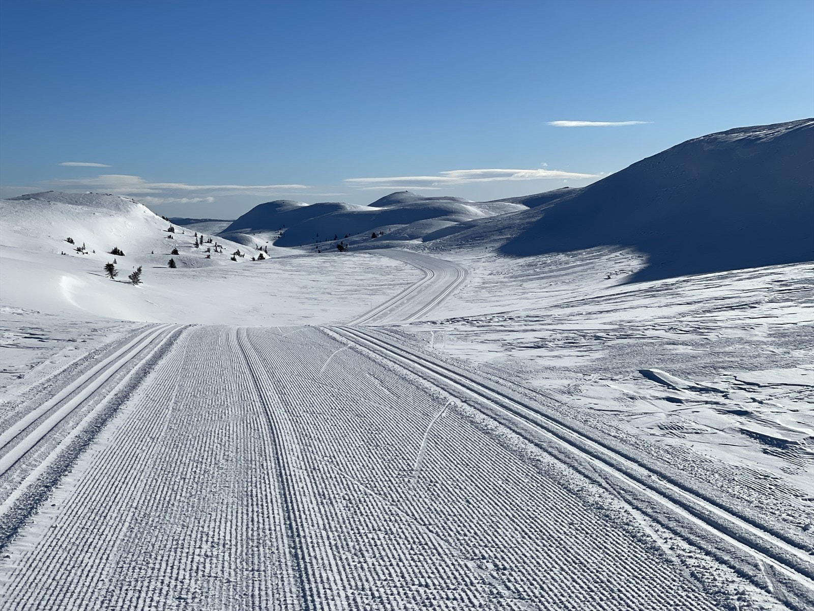 Det er preparerte skiløyper rett i nærheten vinterstid, og det er milevis med varierte løyper av ulik lengde og vanskelighetsgrad: Bildet er fra Bjørgovarden, en yndet destinasjon. (Selgers eget bilde) Galleribilde