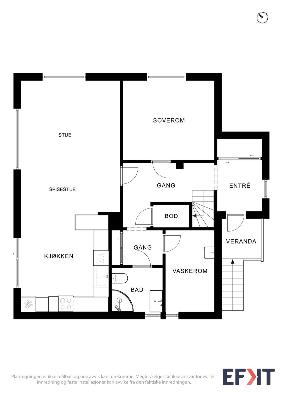 Plantegning 1.etg. Galleribilde