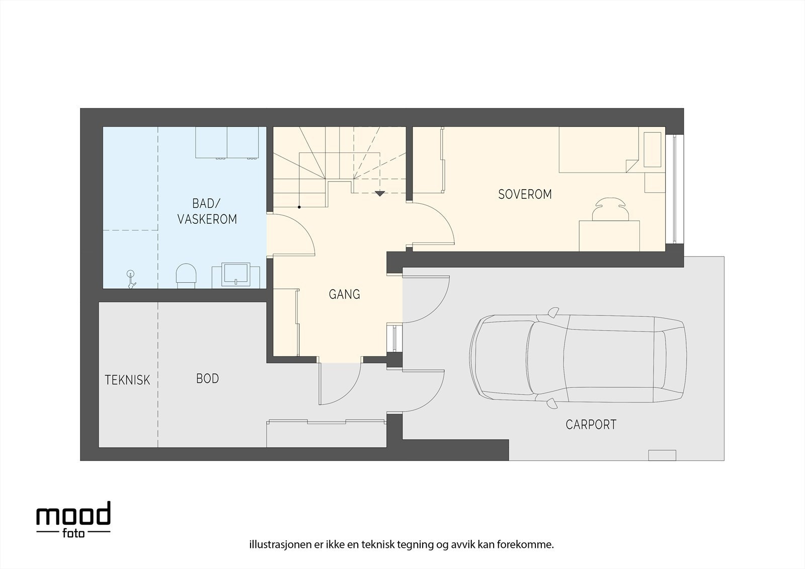 Plantegning 1. etasje Galleribilde