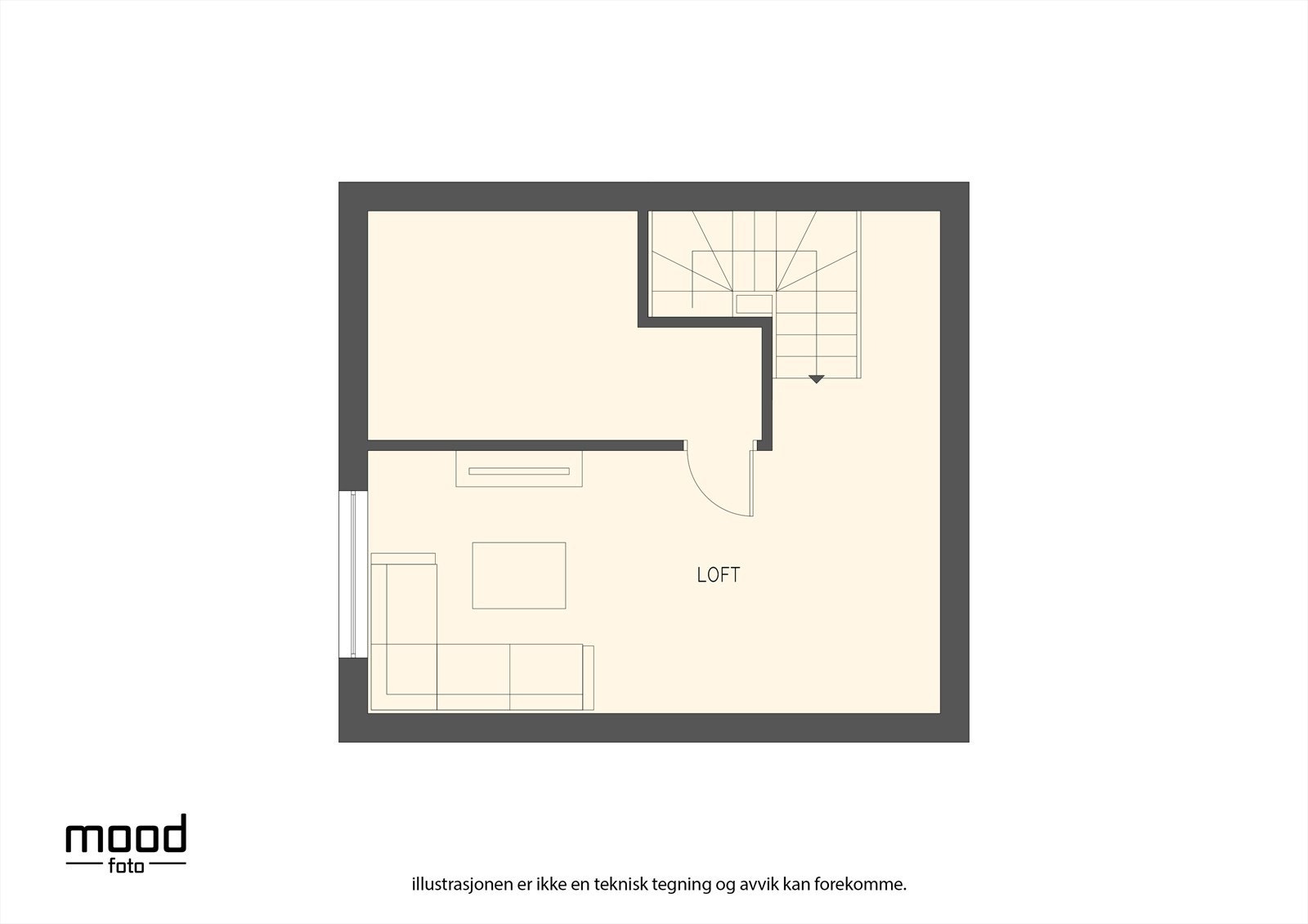 Plantegning 3. etasje / hems Galleribilde