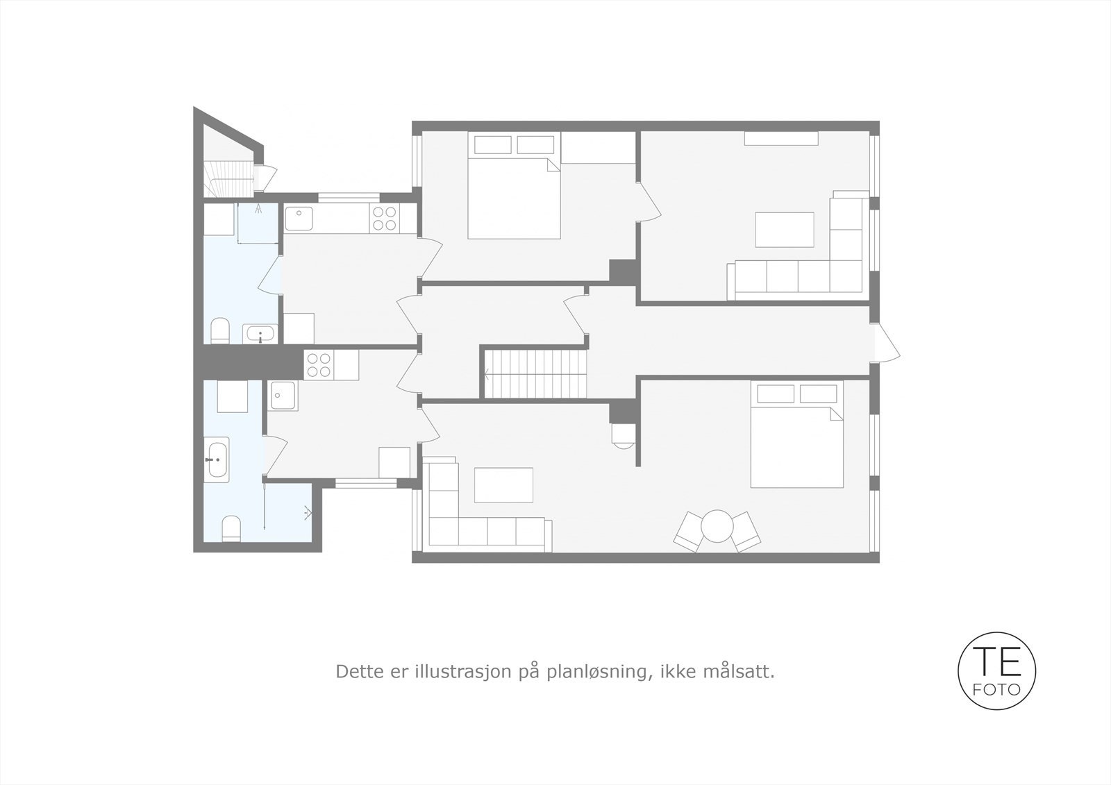 Plantegning første etasje. Galleribilde