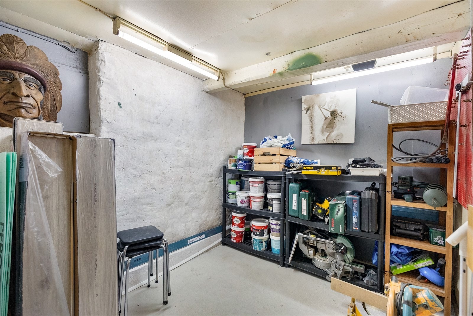 Bodareal i kjeller. Galleribilde