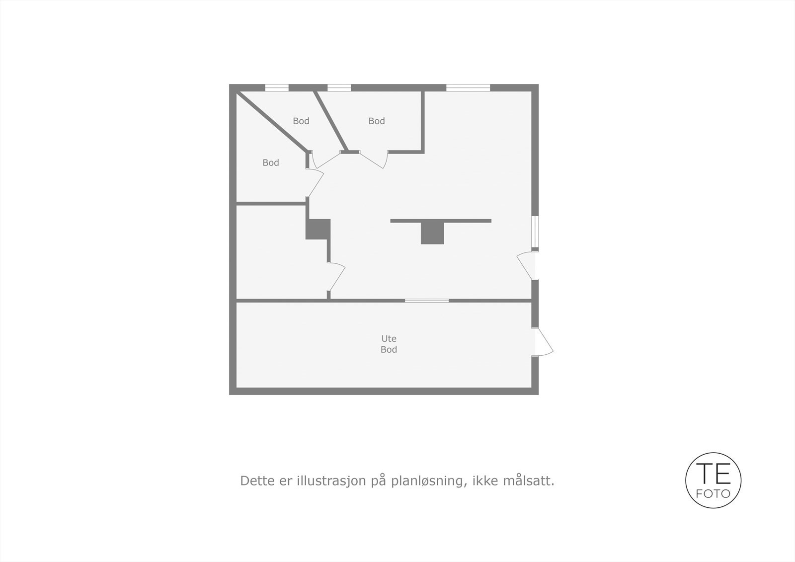 Plantegning kjeller. Galleribilde