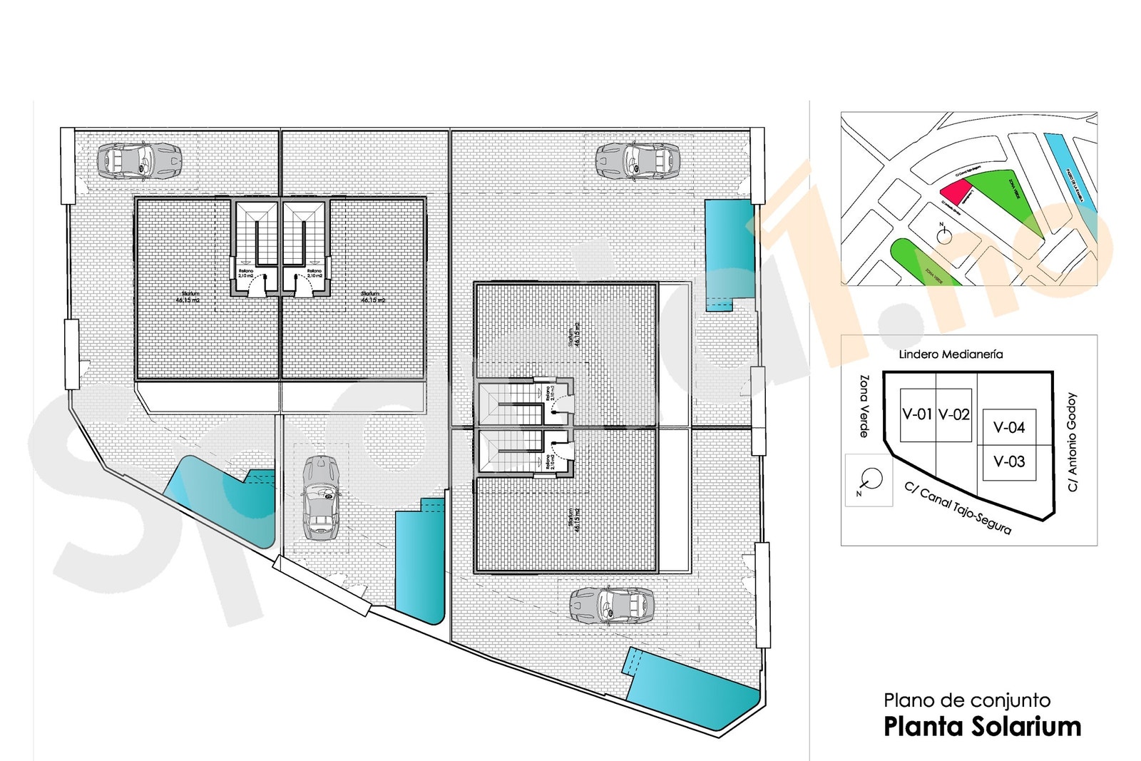 Plantegning boliger takterrasse Galleribilde