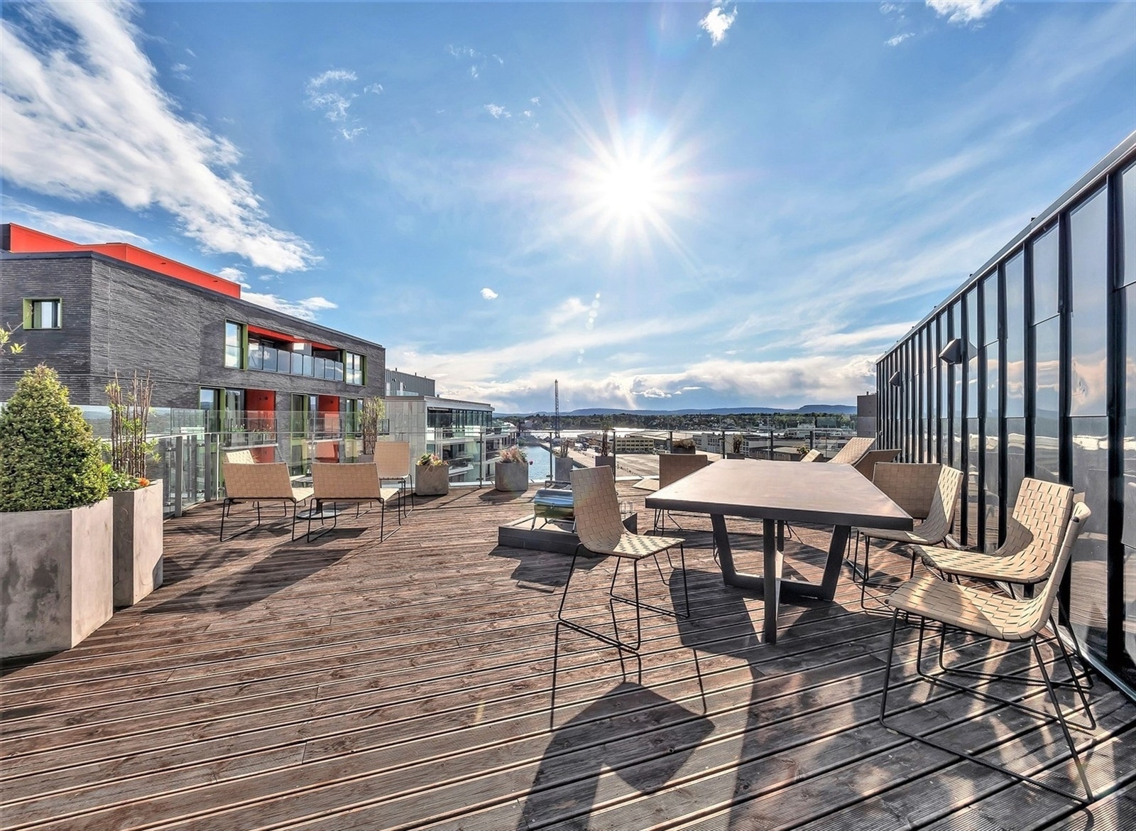 Felles takterrasse. Galleribilde