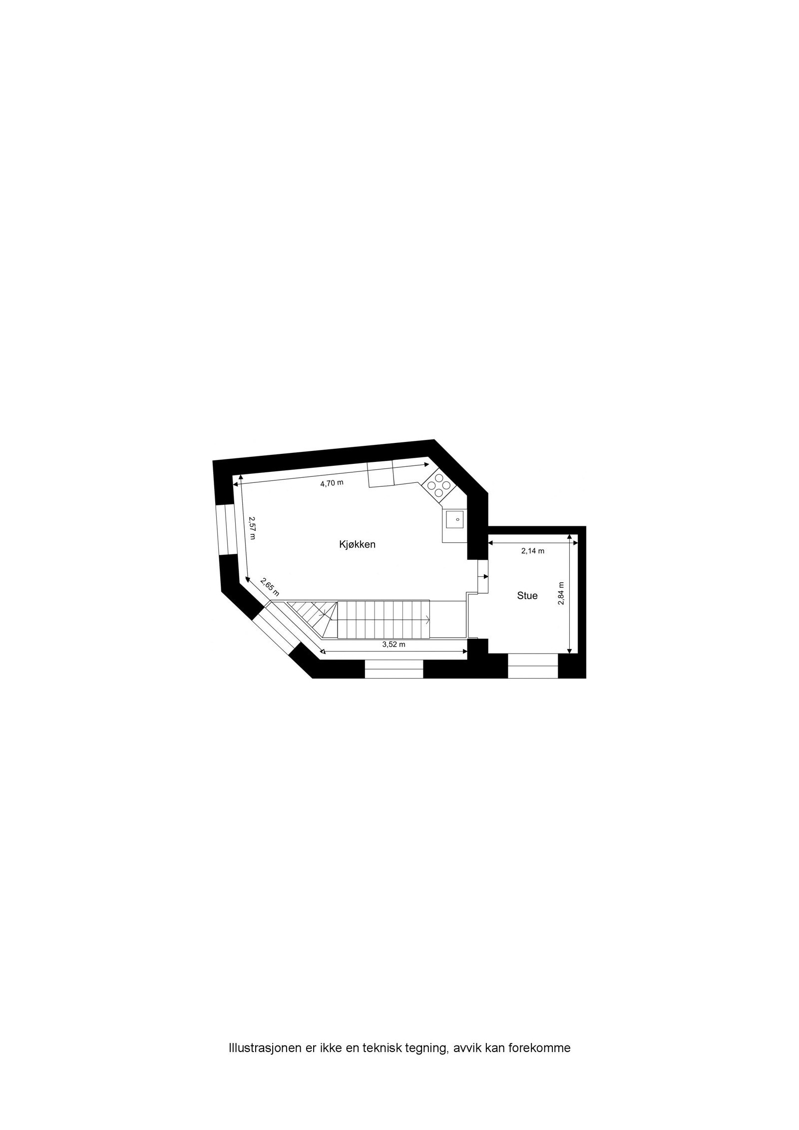 Plantegning 1. etasje Galleribilde