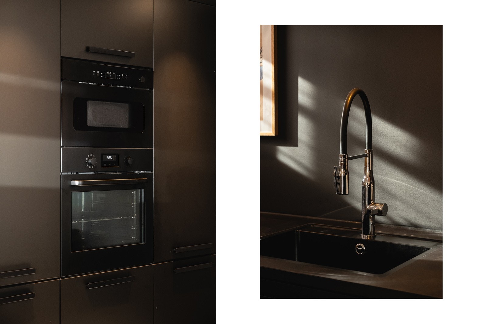 Kjøkkenet inneholder stekeovn, mikrobølgeovn, kjøleskap med frys, oppvaskmaskin og induksjonsplatetopp med integrert ventillator som alle medfølger i handelen. Galleribilde