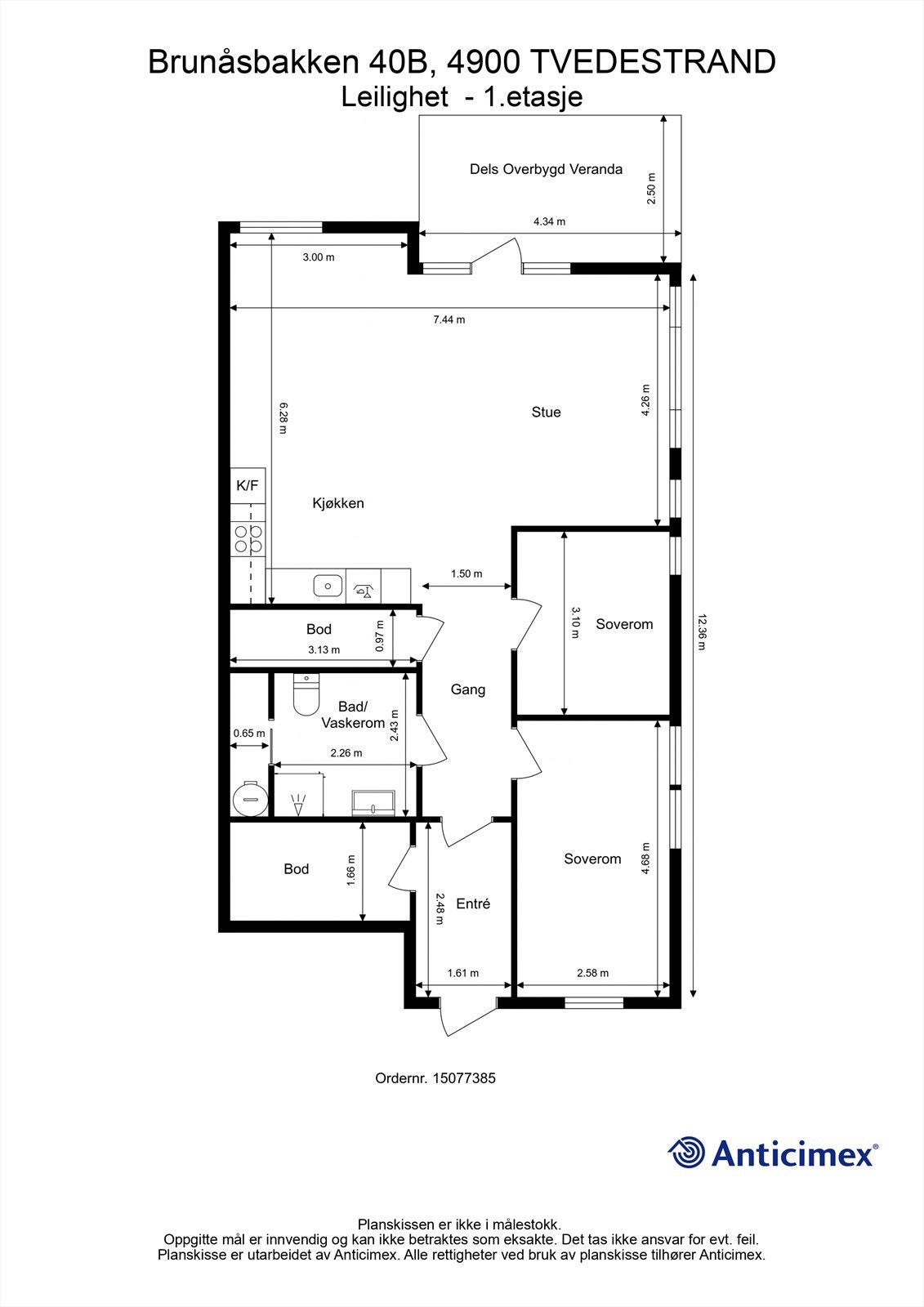 Plantegning 1. etasje Galleribilde