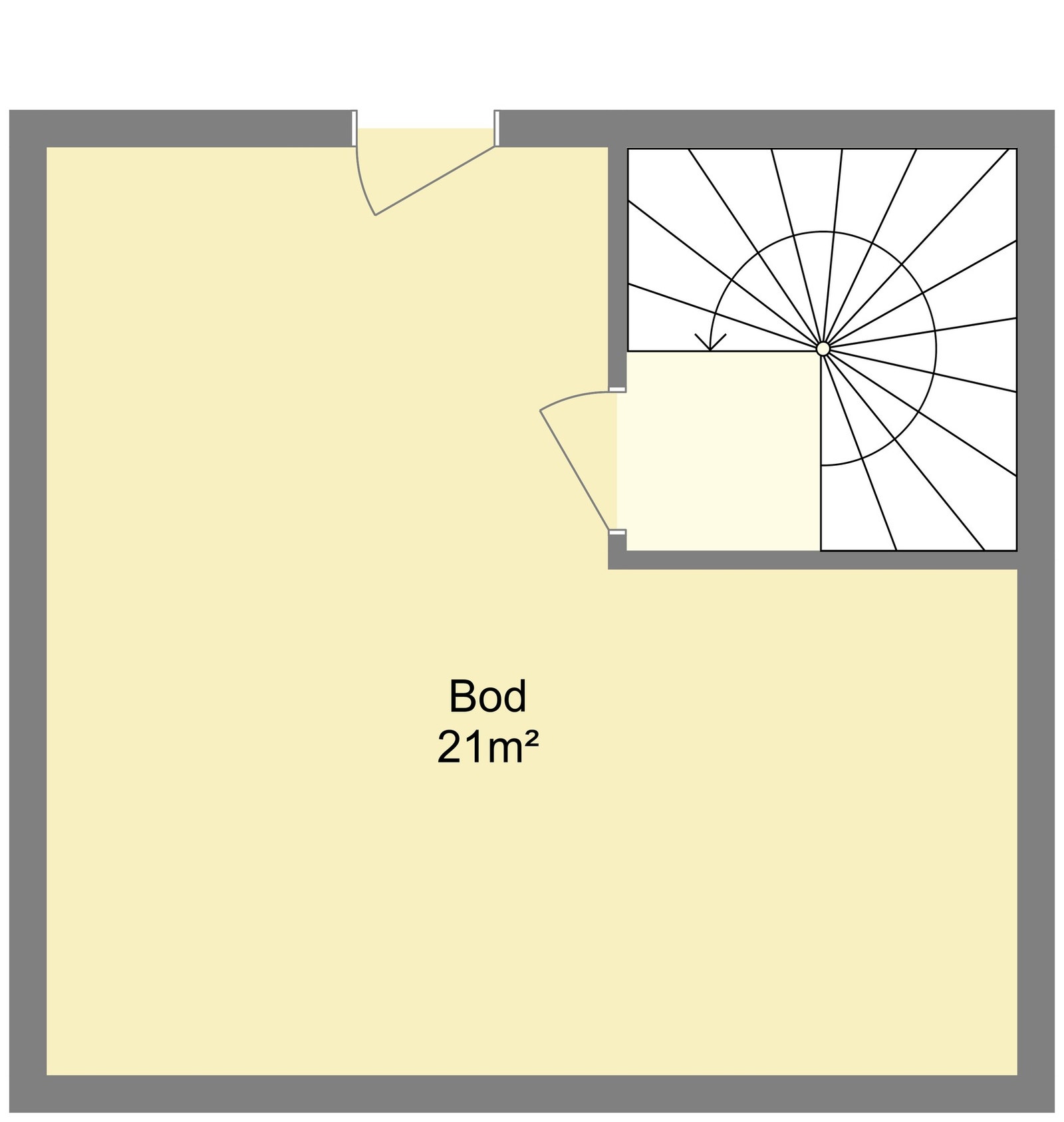 Planskisse kjeller med arealer. Galleribilde