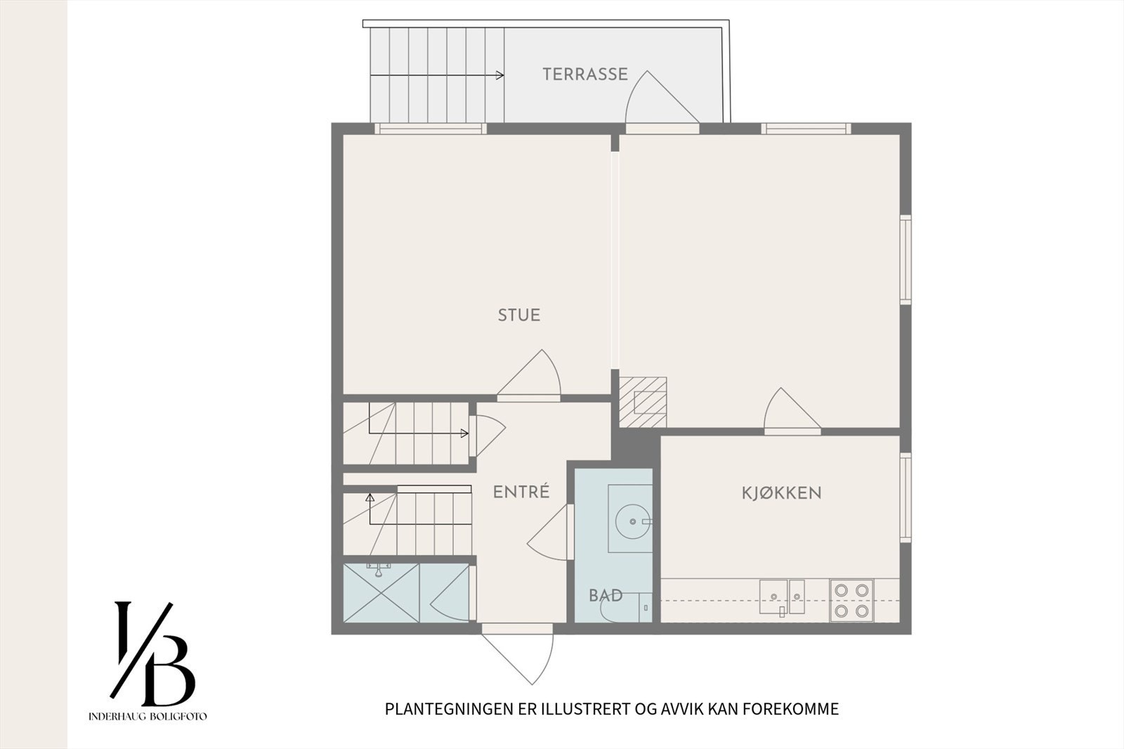 Plantegning hovedetasje. Galleribilde