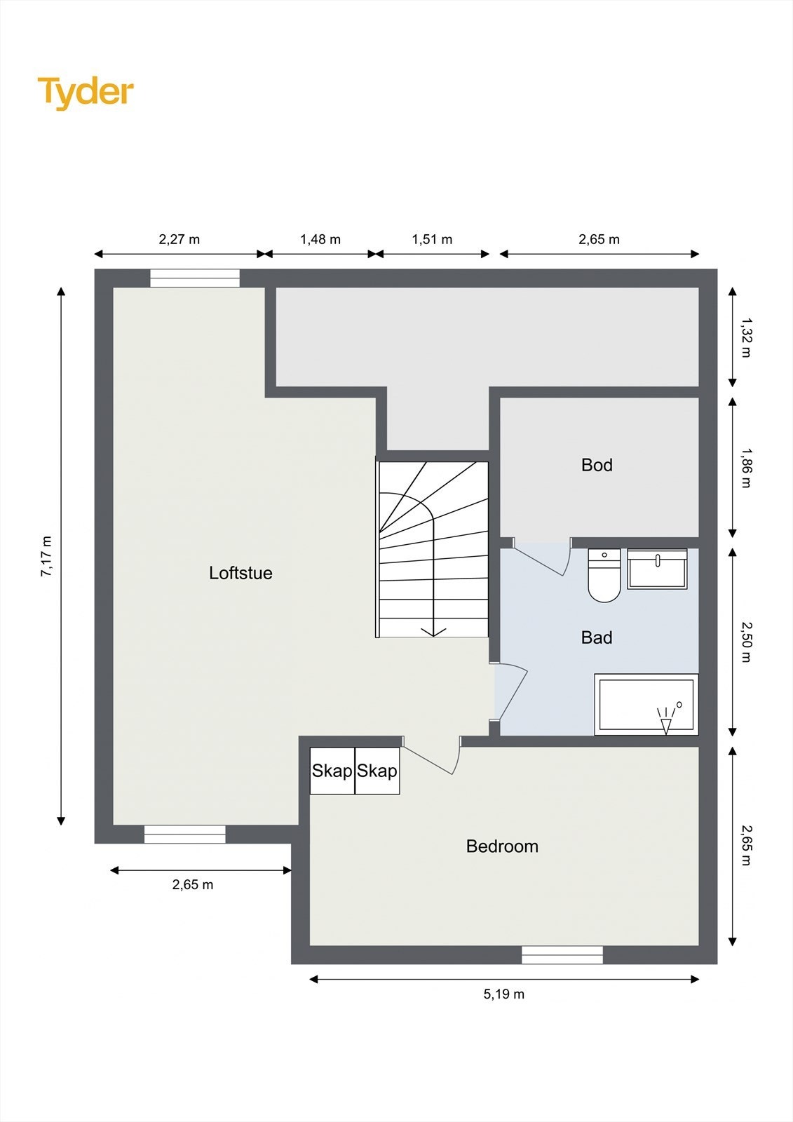 Plankisse loftetasje. Galleribilde