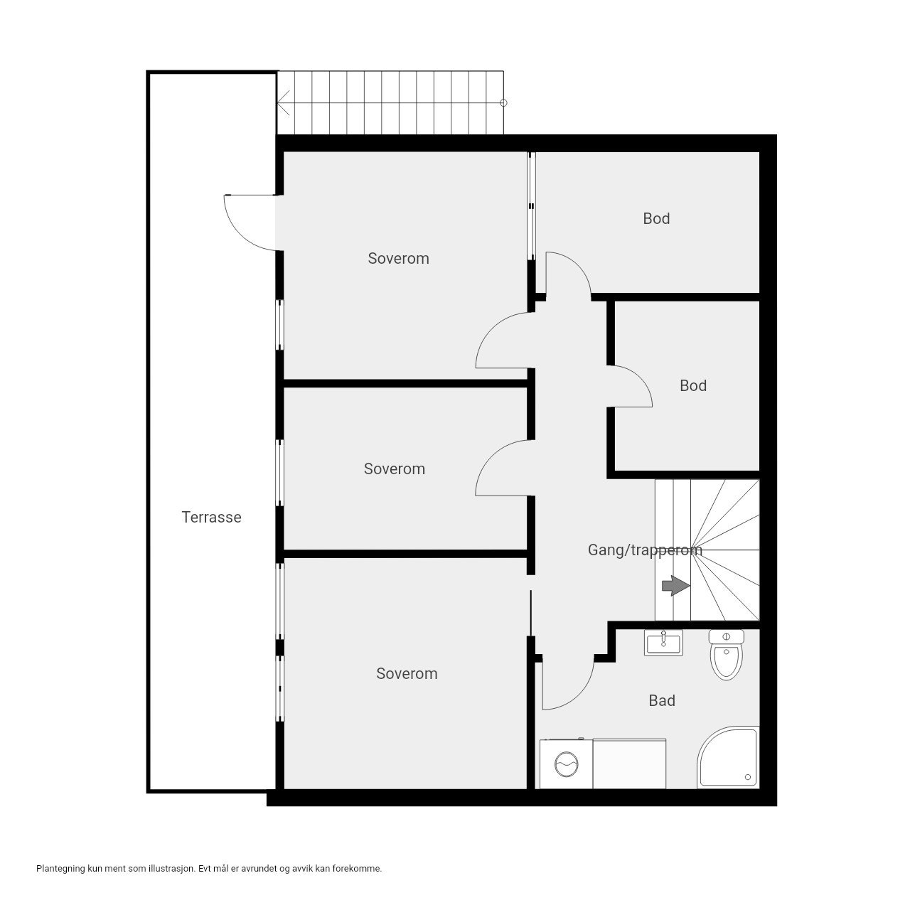 Plantegning underetasje. Galleribilde