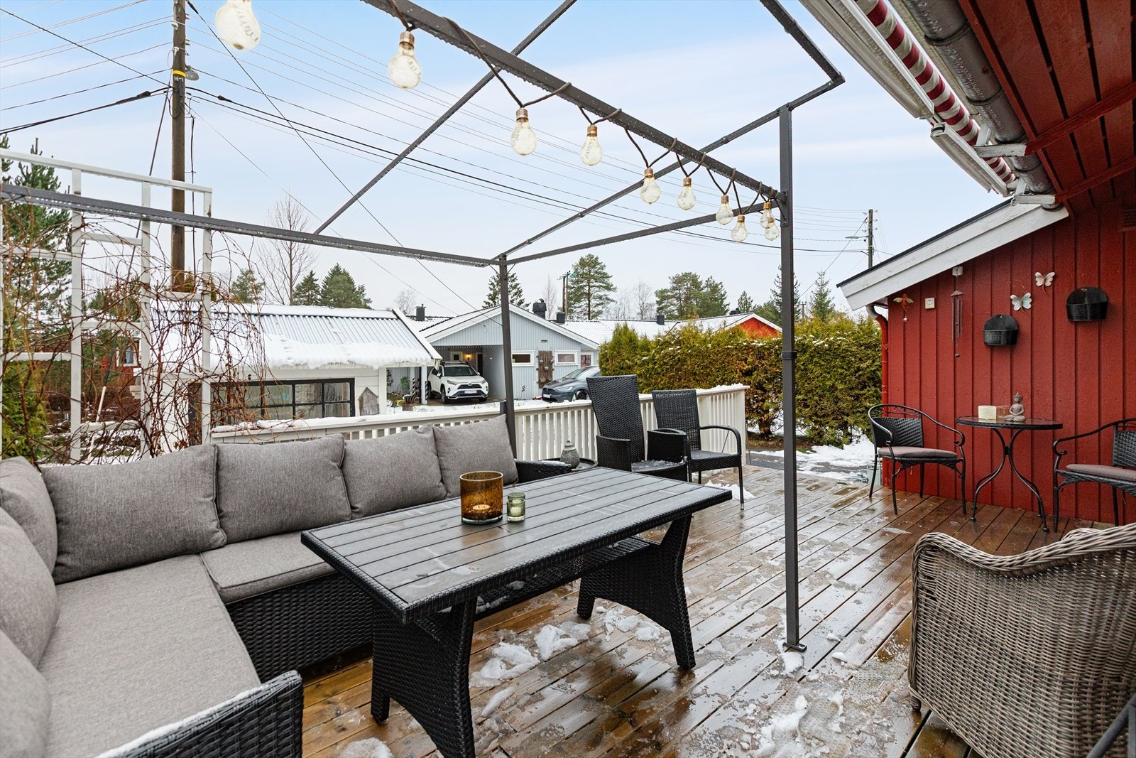 Boligen har totalt 39 m² med terrasseareal. Galleribilde