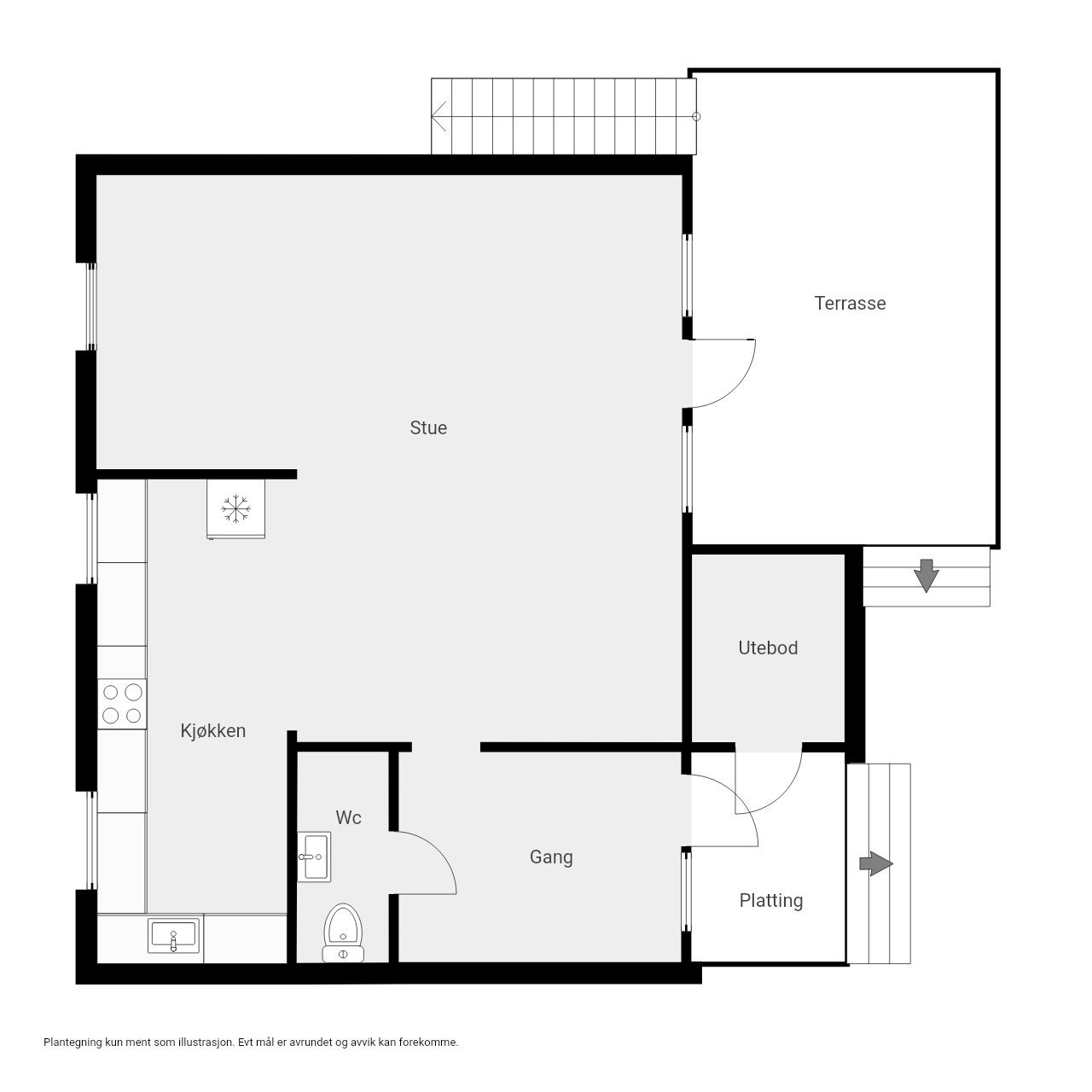 Plantegning 1. etasje. Galleribilde