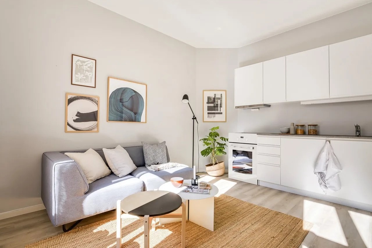 Stue mot kjøkken Galleribilde