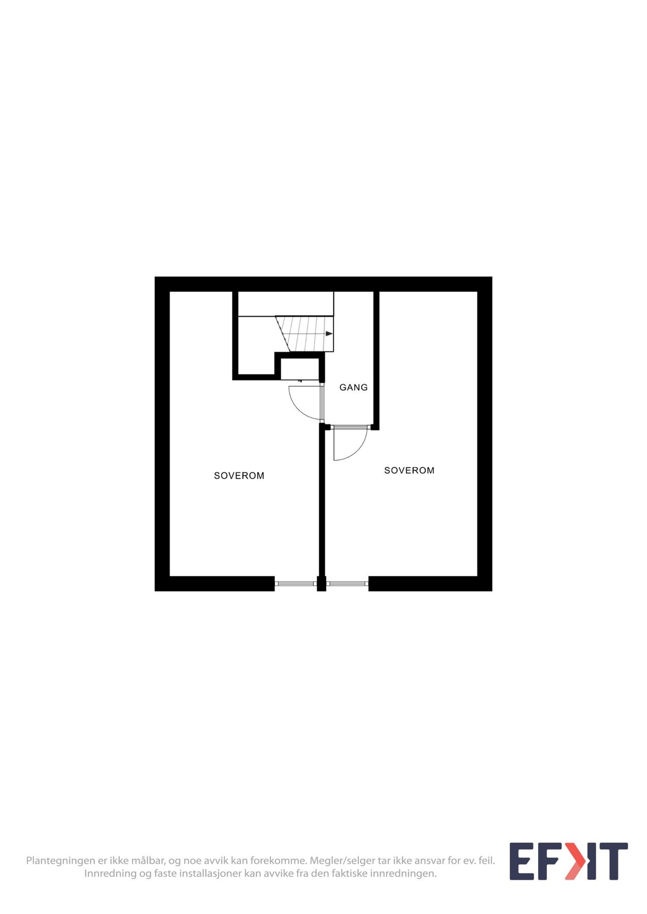 Plantegning loftsetasje. Galleribilde