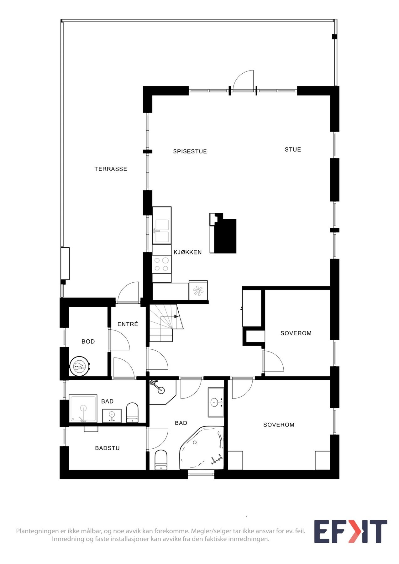 Plantegning 1.etasje Galleribilde