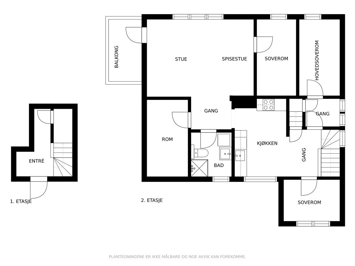 Plantegning, rommene er feil i størrelse Galleribilde