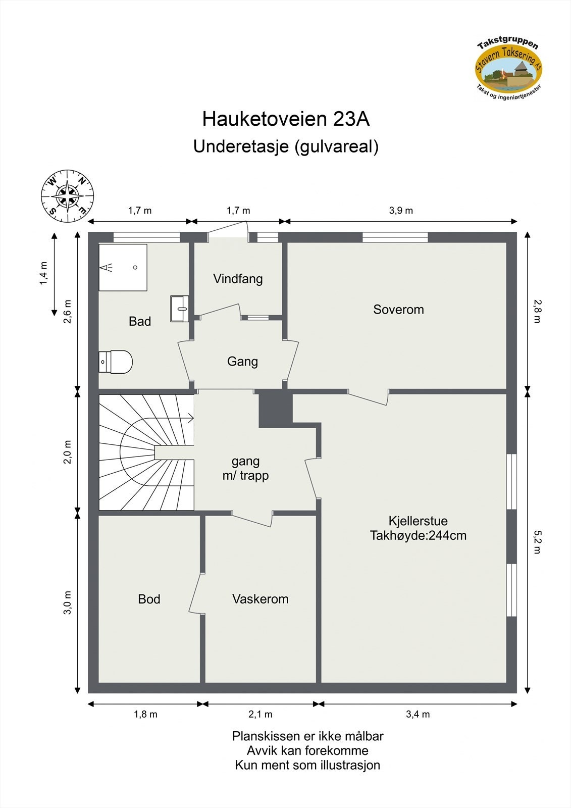 Plantegning underetasje Galleribilde