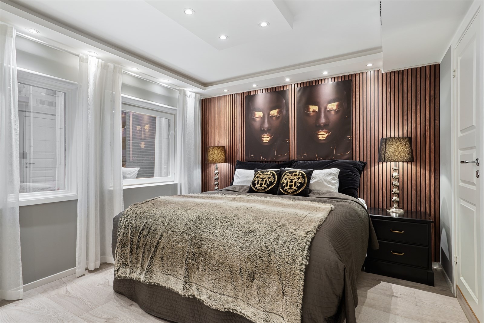 Soverommet er innredet med en lun og elegant stil. Galleribilde