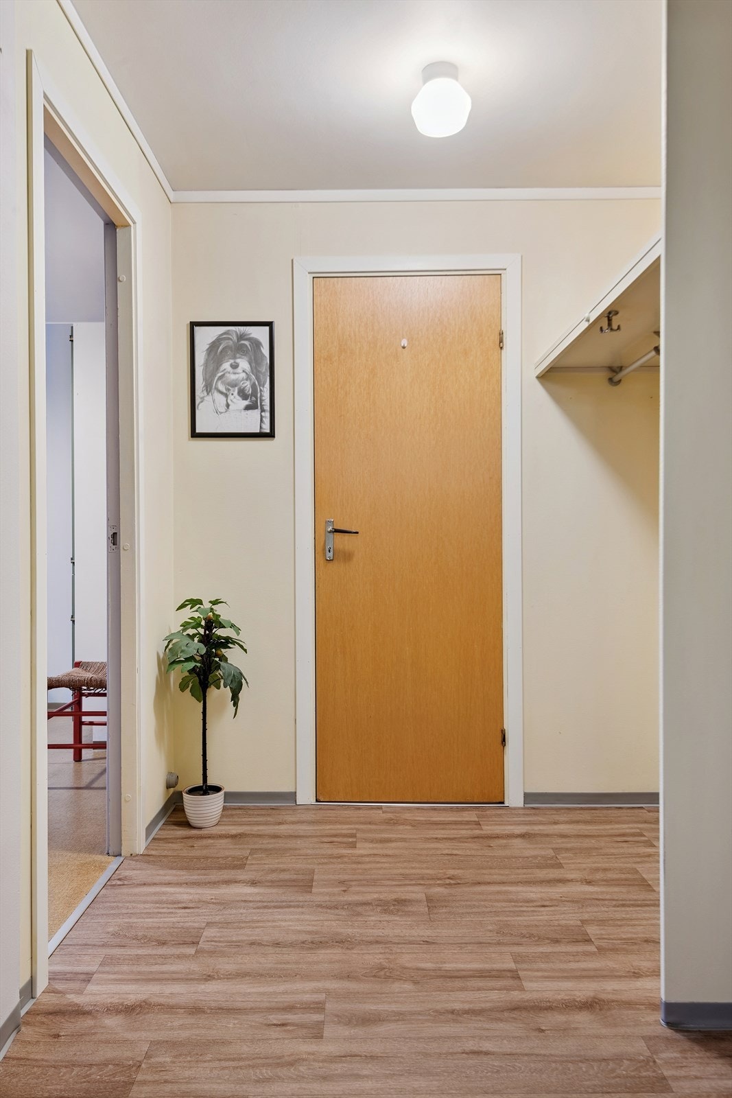 I entréen er det med plass til oppbevaring av yttertøy samt videre adkomst til alle rom i leiligheten, Galleribilde
