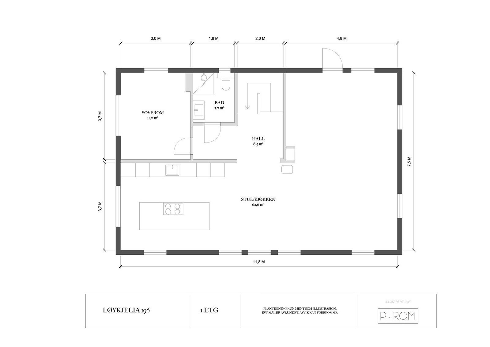 1. etasje med utgang til terrasse og hage Galleribilde