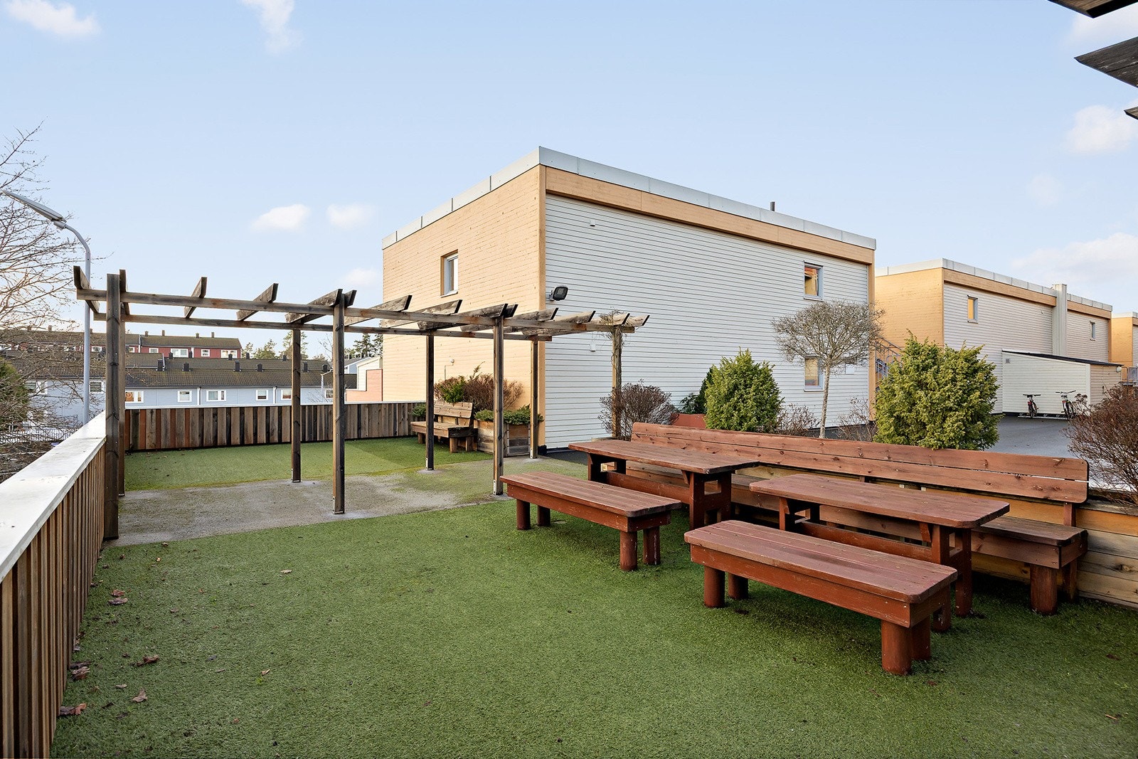 Det er høy trivsel blant beboerne i borettslaget. Galleribilde