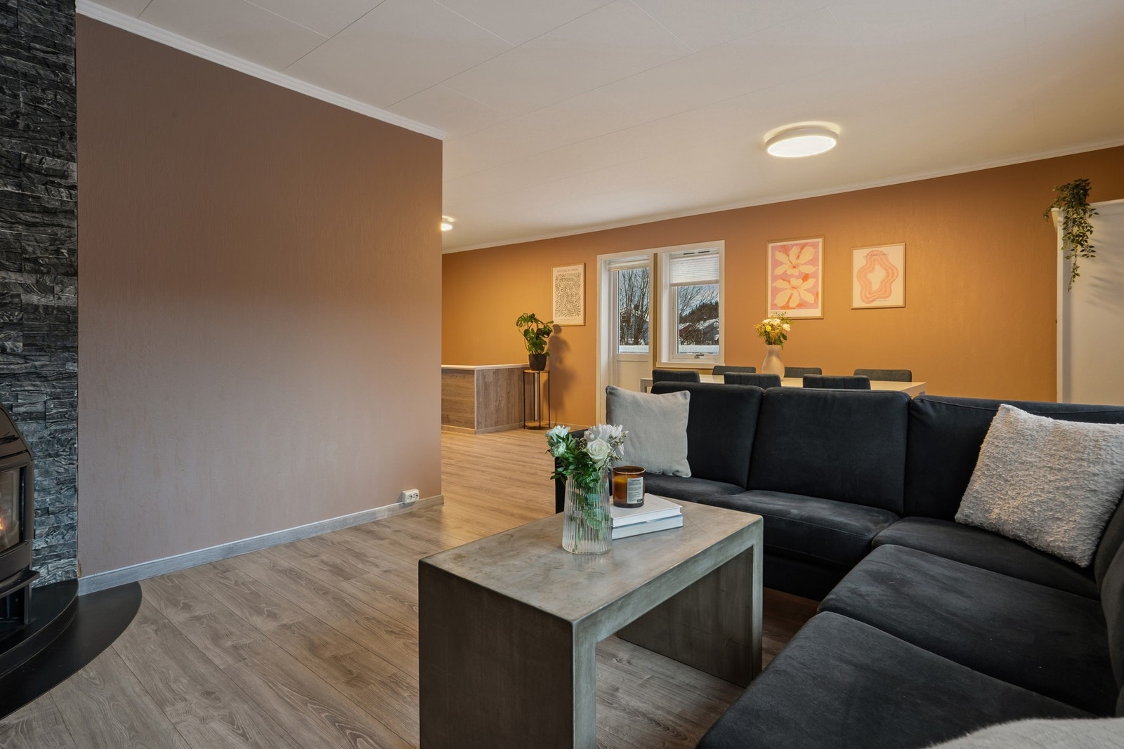 Koselig og moderne stue Galleribilde