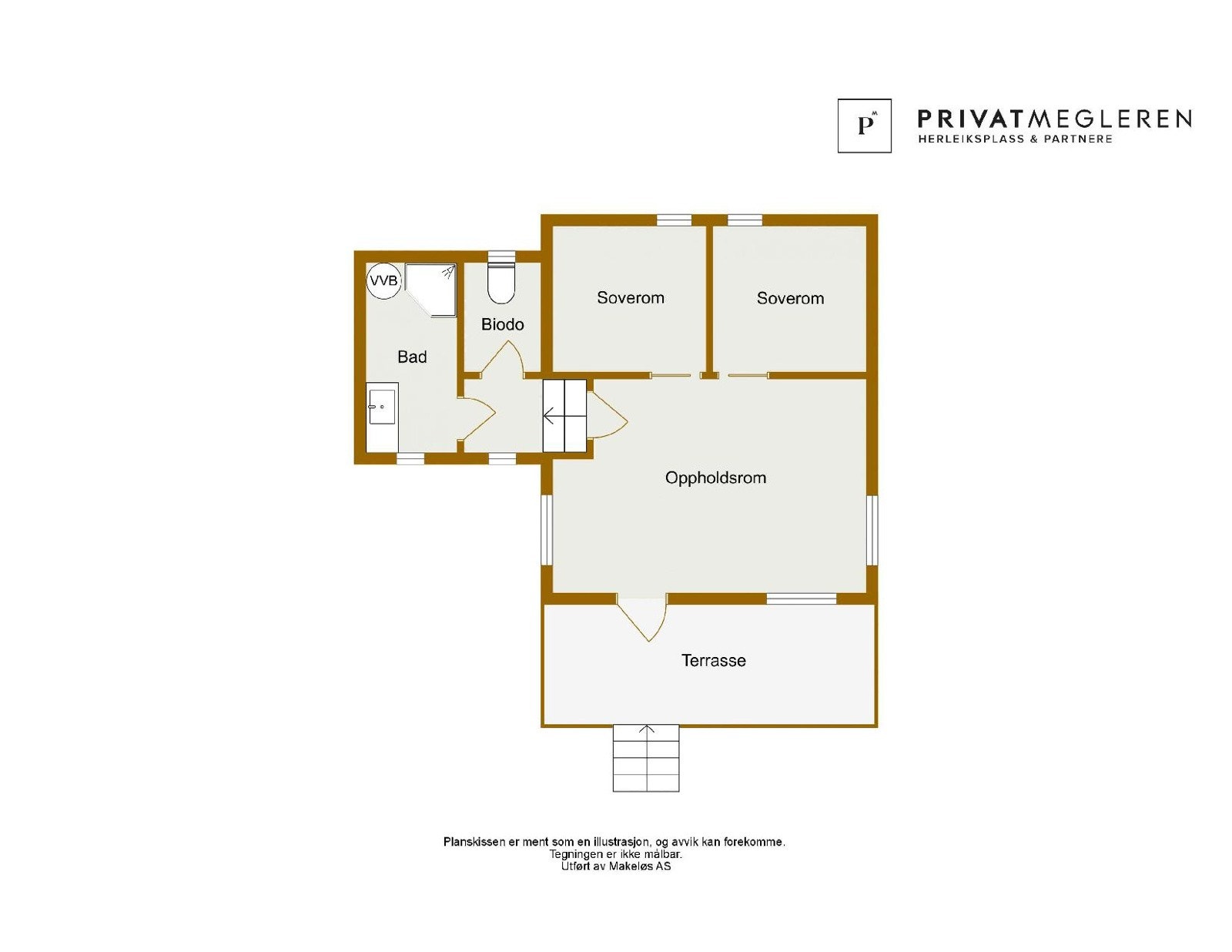 Plantegning Anneks. Avvik kan forekomme. Galleribilde