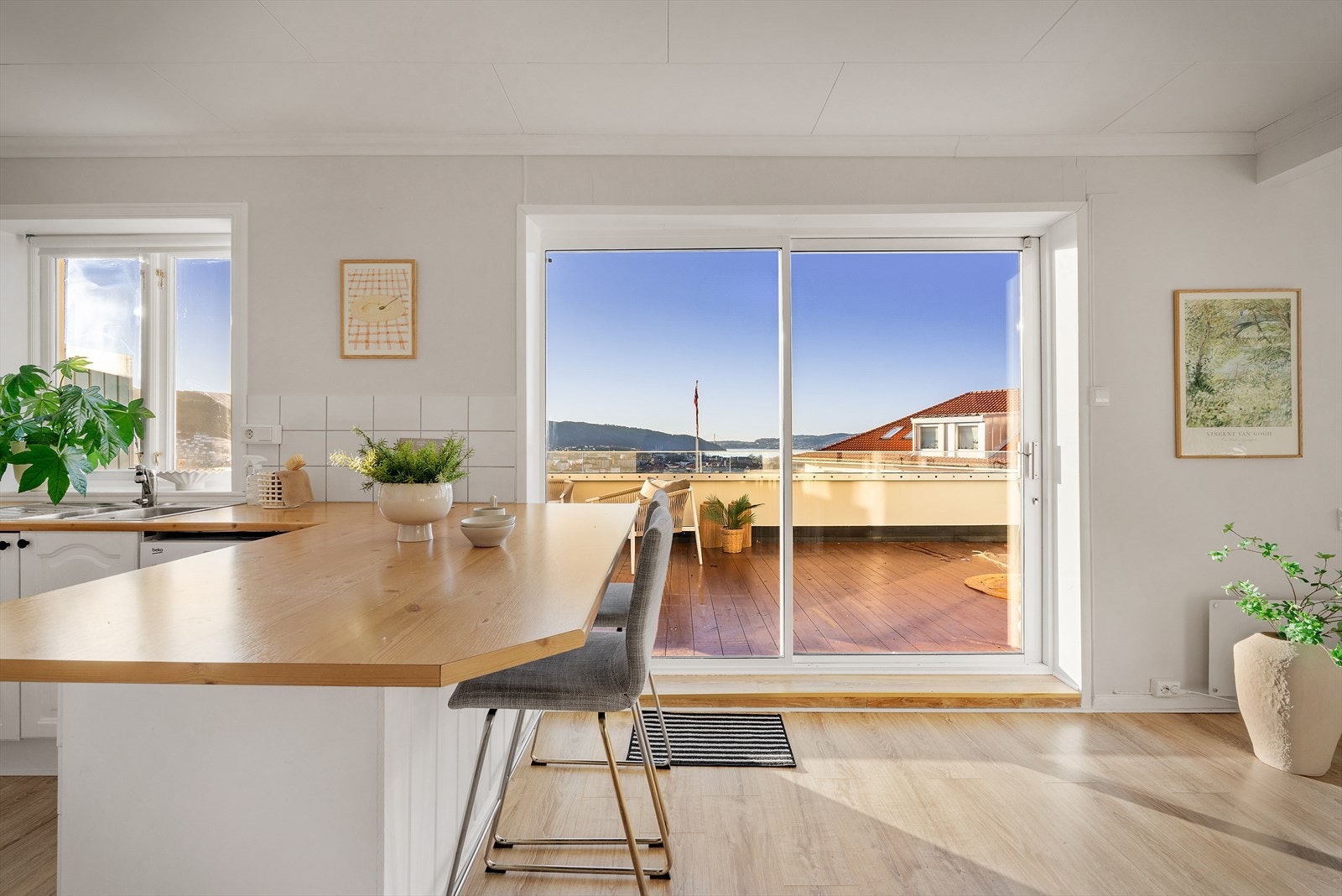 Utgang til terrasse fra stue/kjøkken Galleribilde