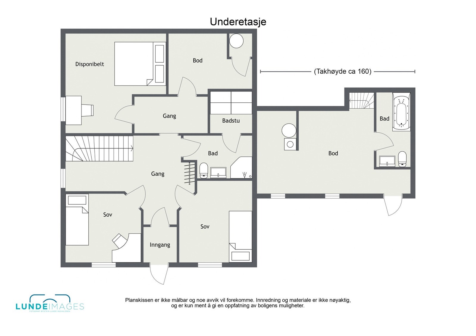 Planskisse underetasje - ikke målbar Galleribilde