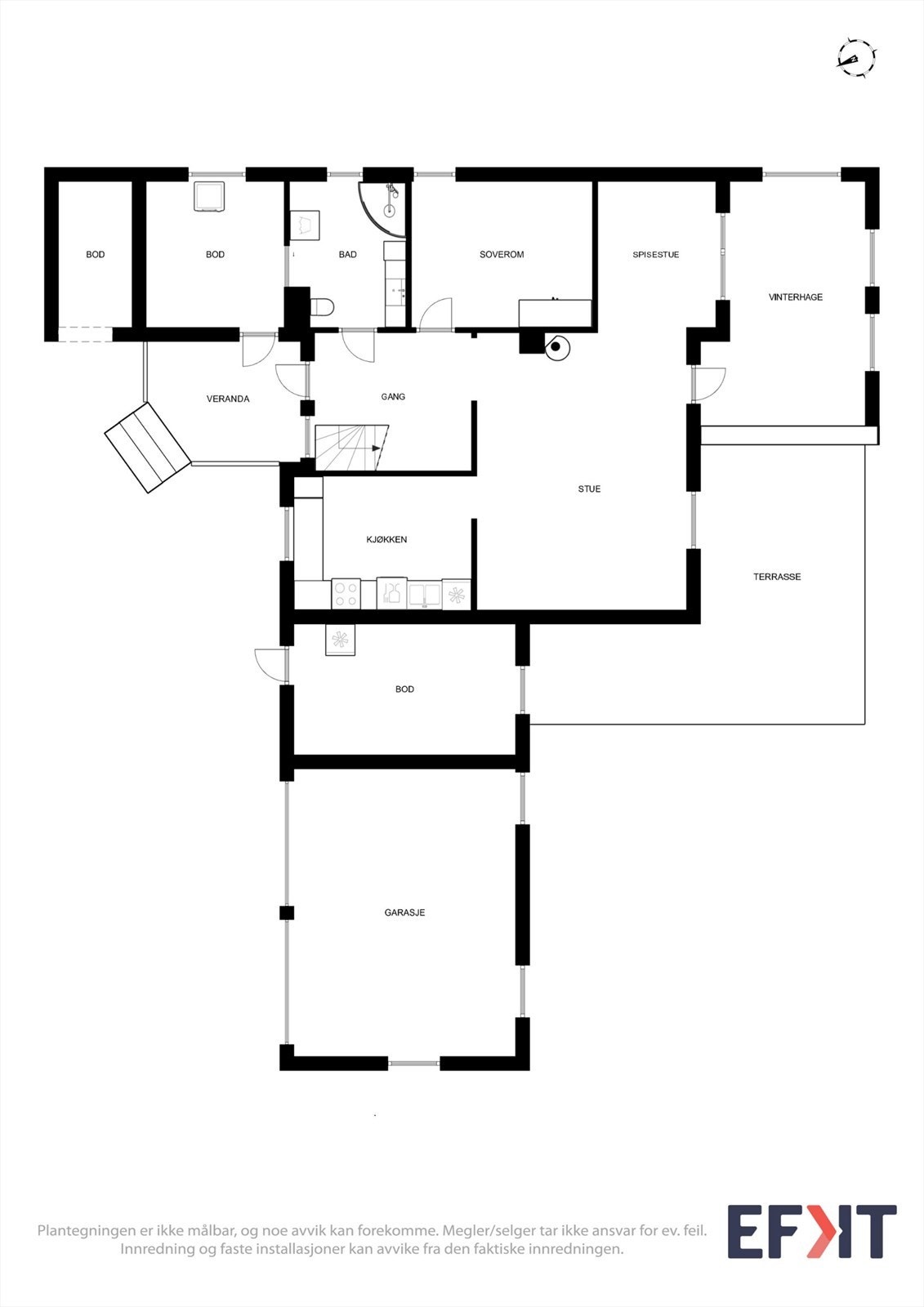 Plantegninger 1.etg. Galleribilde