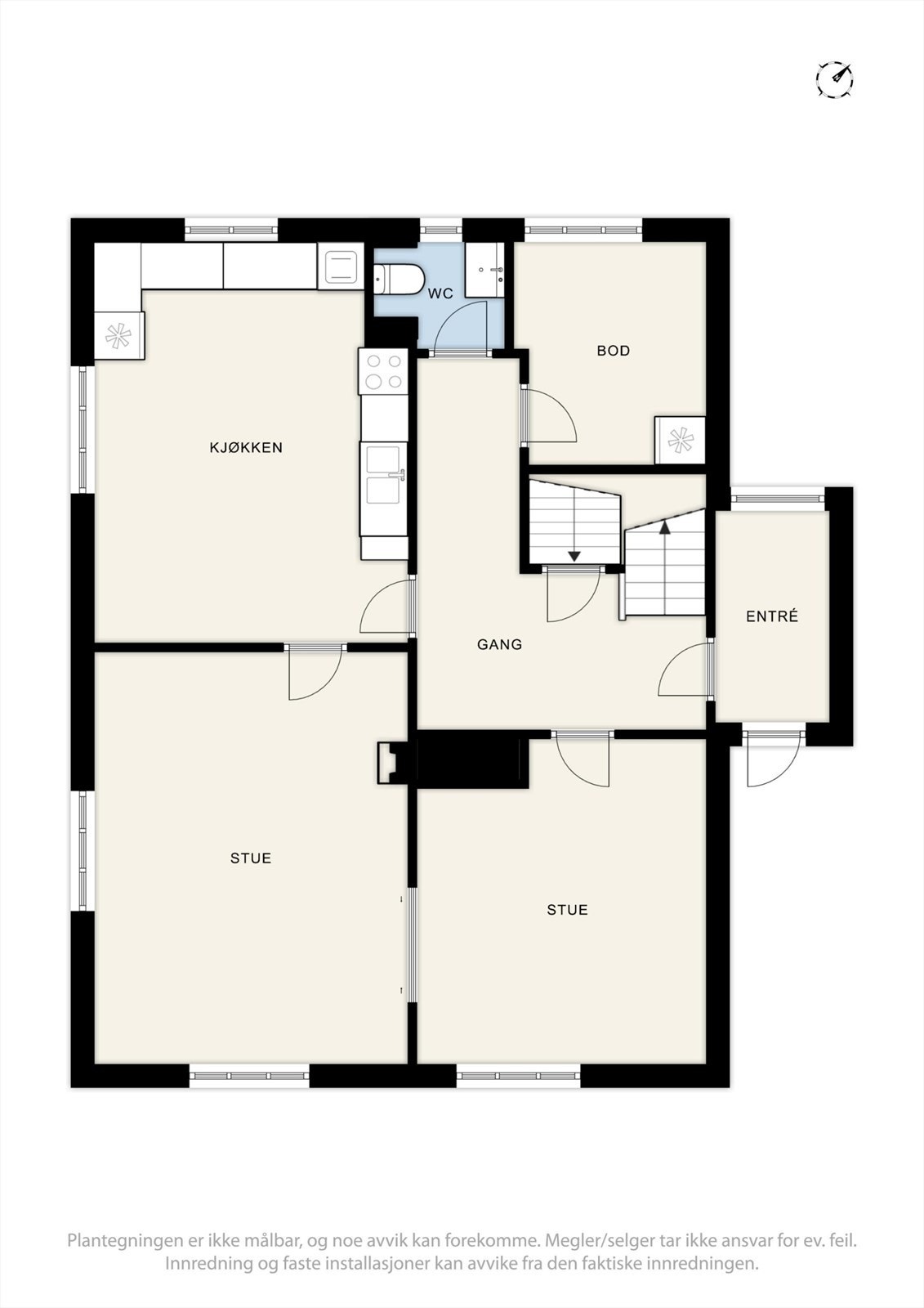 Planskisse 1. etasje Galleribilde