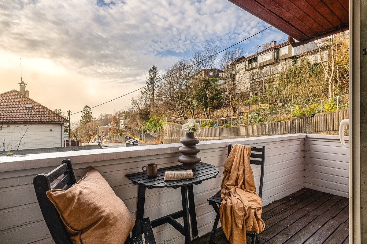 Fin utsikt fra balkongen Galleribilde