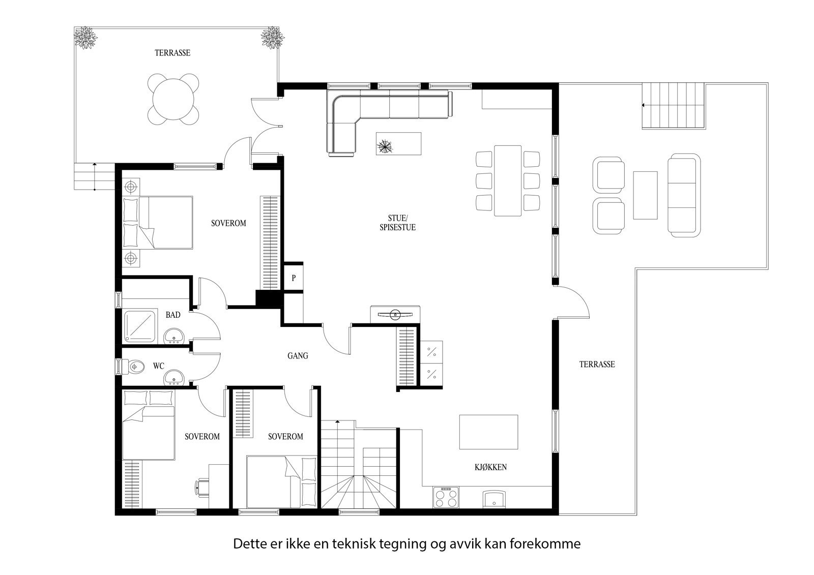 Plantegning for hovedetasjen Galleribilde