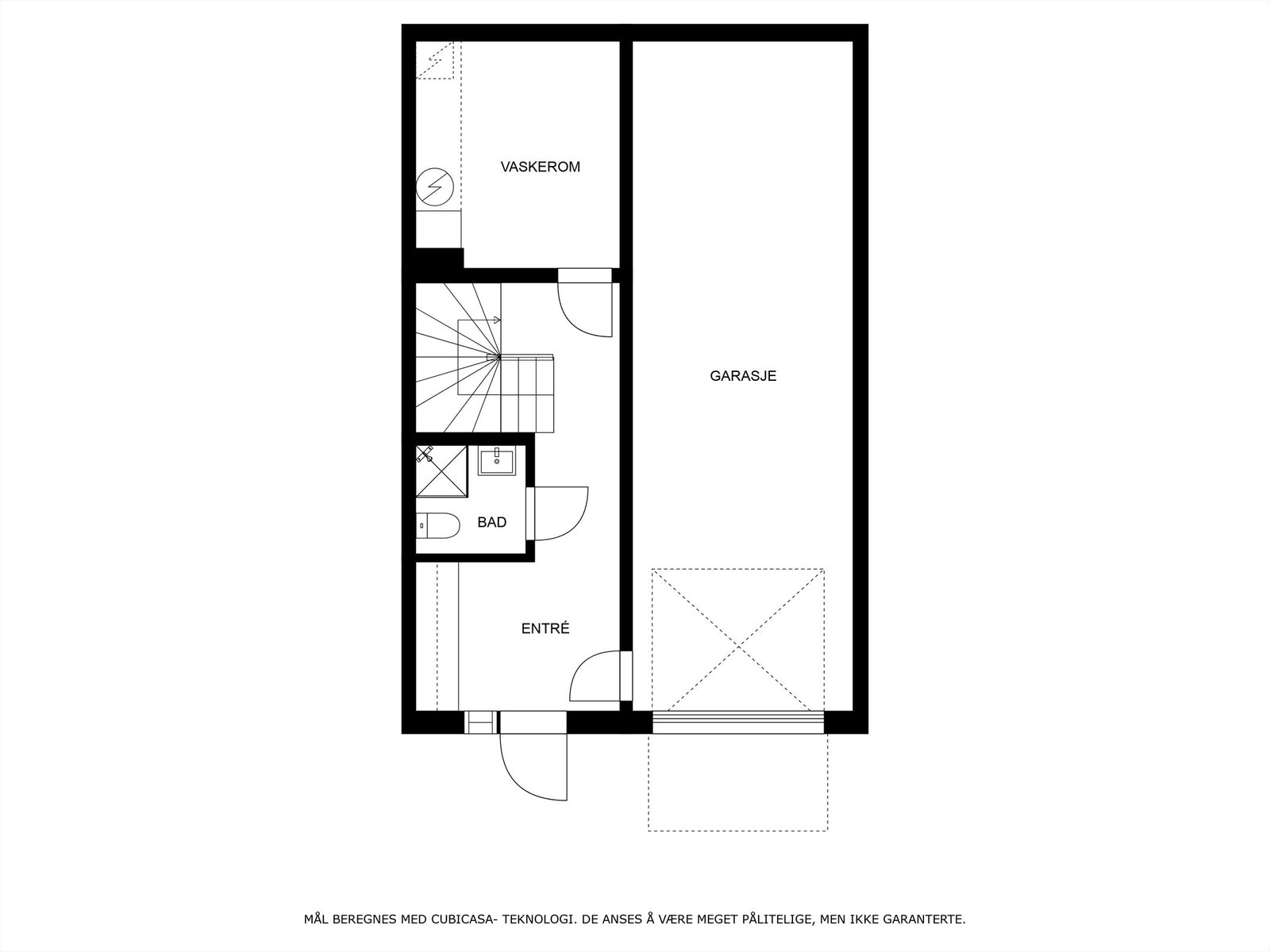 Veiledende skisse av underetasje. Galleribilde