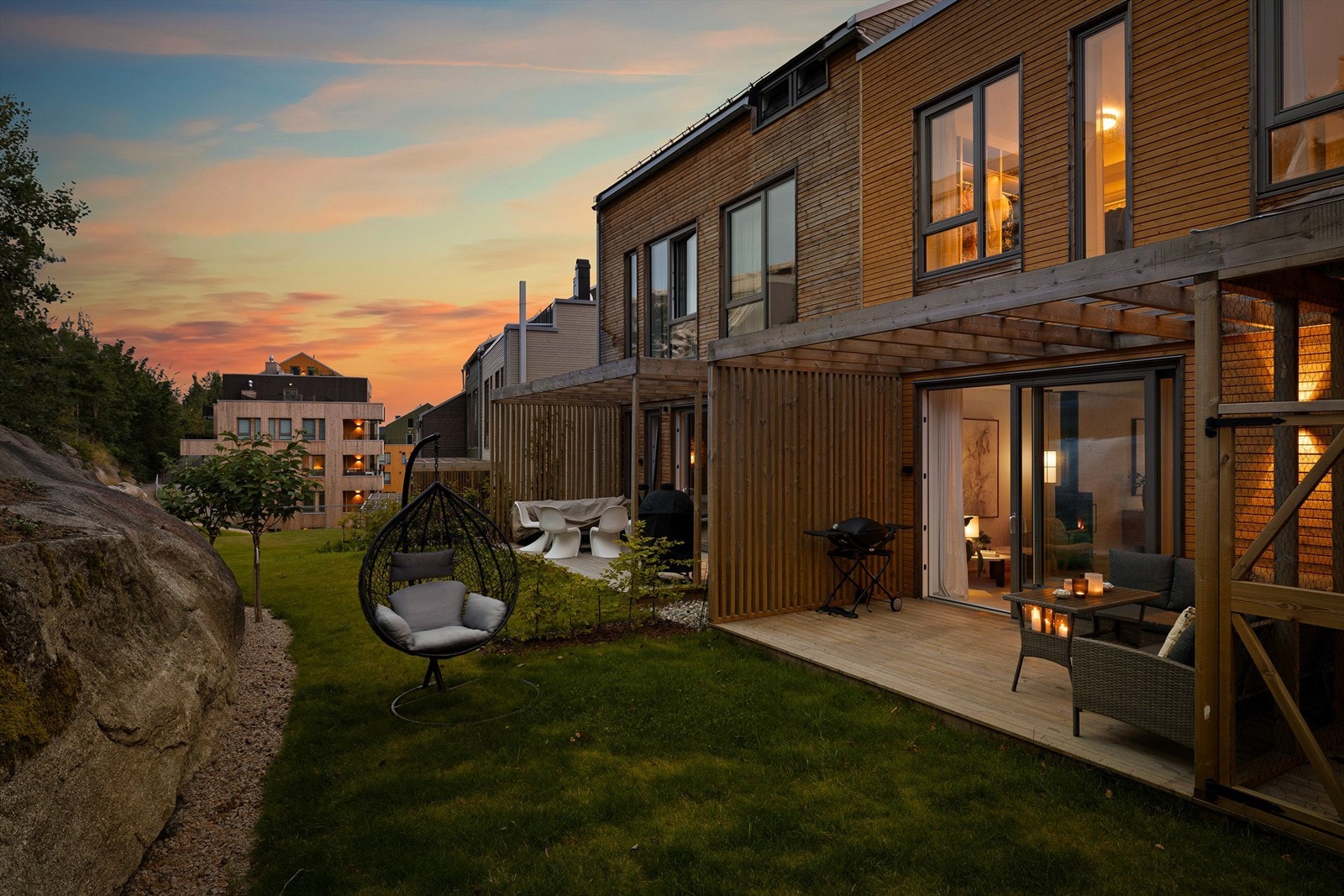 I bakhagen er det lite som antyder hvor sentralt du faktisk bor i Fagerlia. Galleribilde