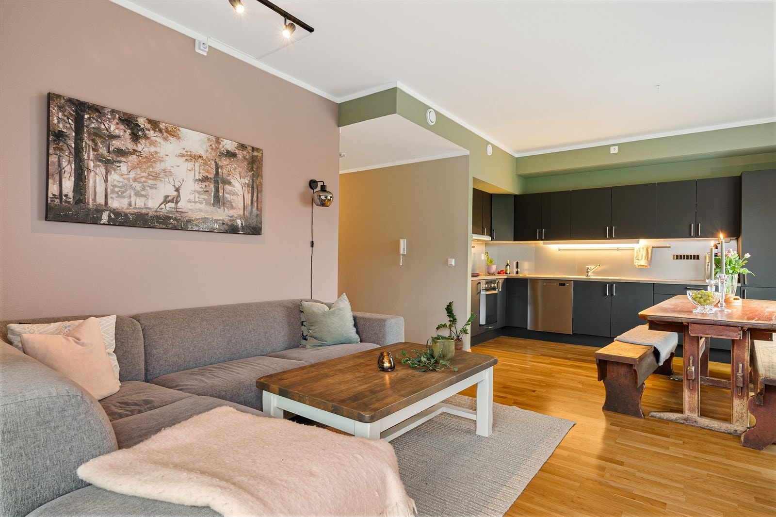 Kommunale avgifter, fjernvarme, varmtvann, elektroniske avtaler m.m. inkl. i felleskostnadene. Galleribilde