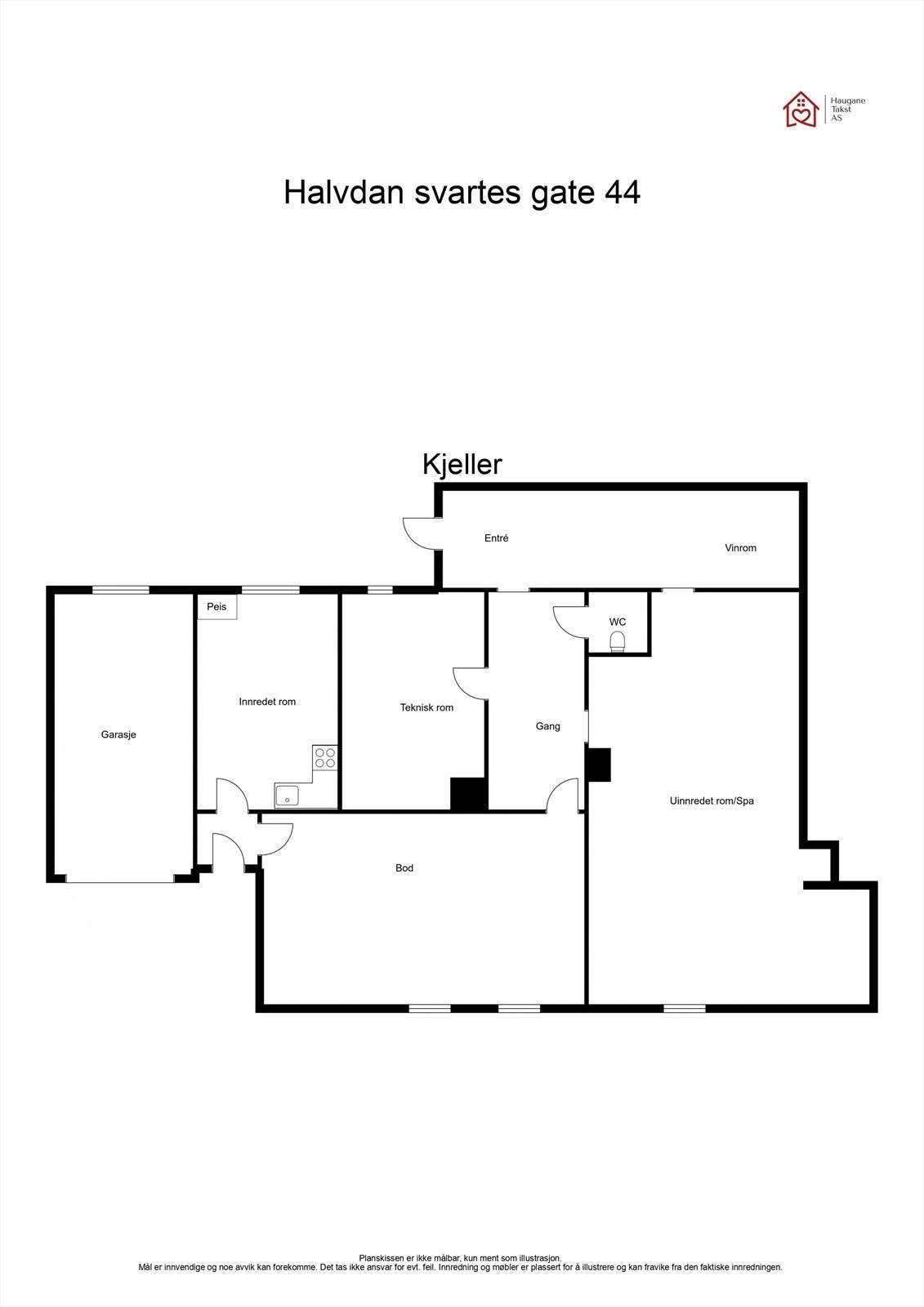 Plantegning kjeller Galleribilde