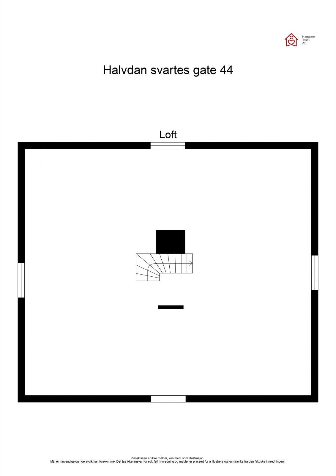 Plantegning loft Galleribilde