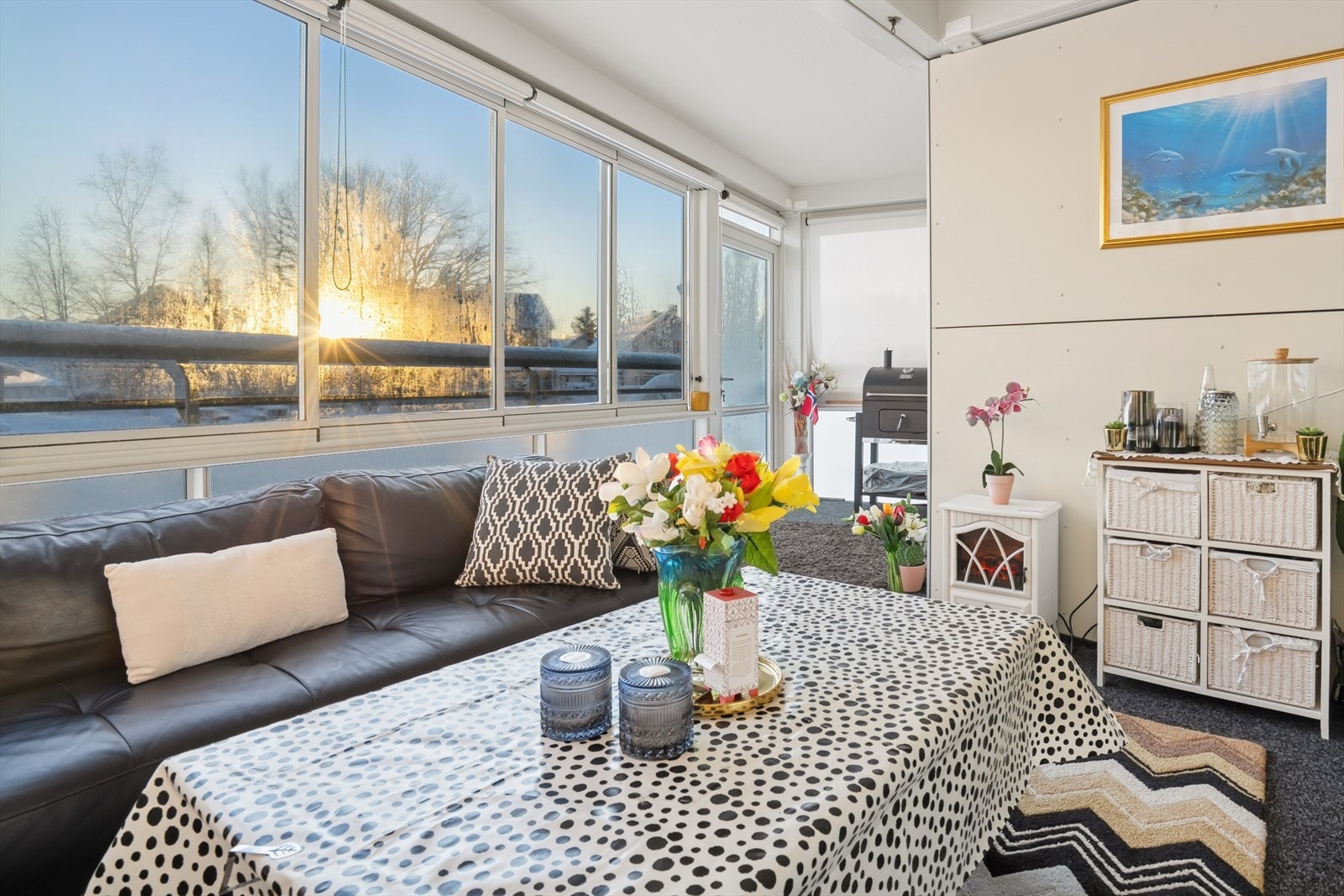 Med et areal på ca. 17 m² er det god plass til møblement Galleribilde