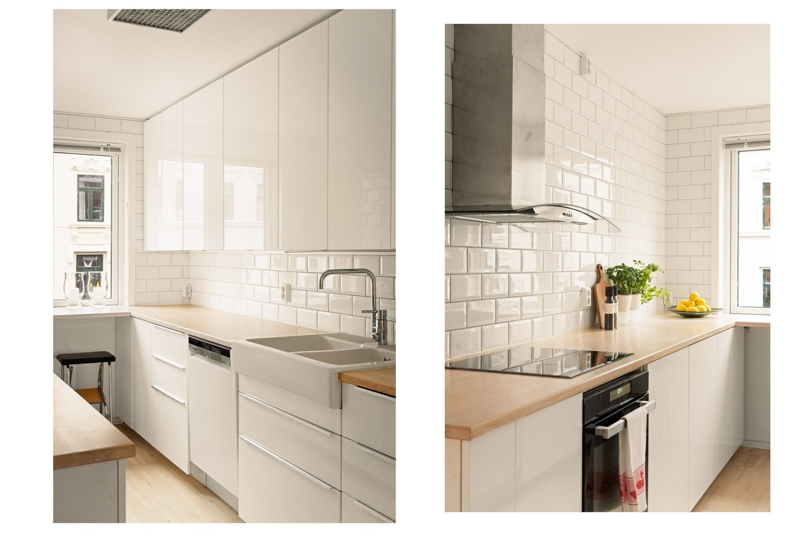 Oppvaskmaskinen er stillegående, som er gunstig med tanke på åpen løsning mot stue. Galleribilde