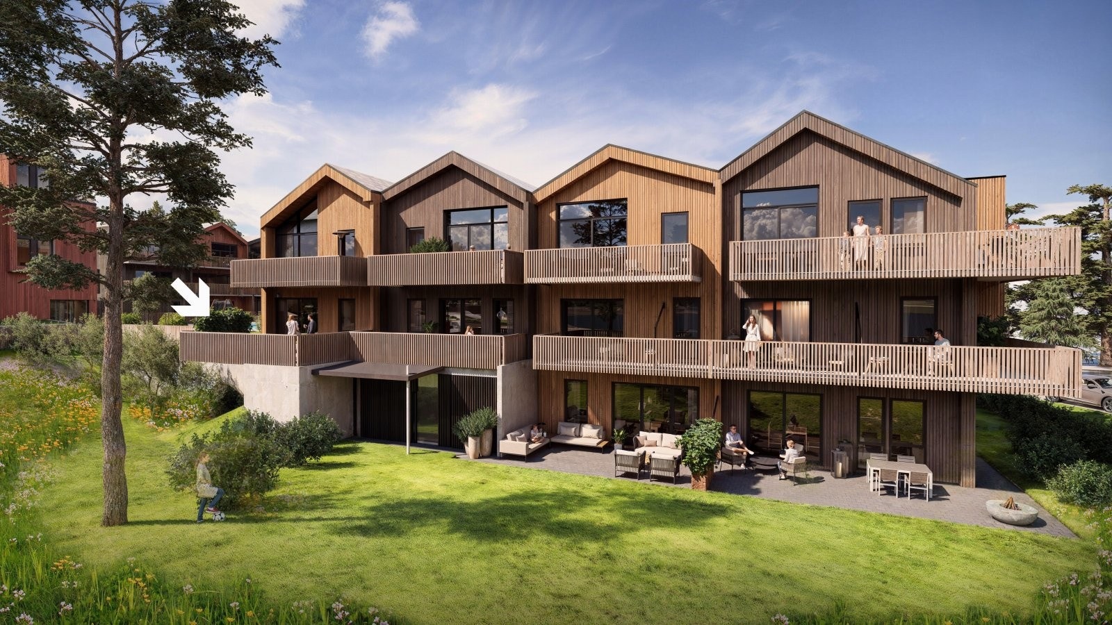 - Nyoppført og snart innflytningsklar 4 roms, hjørneleilighet, i moderne bygg med vedlikeholdsvennlig trebekledning og store vindusflater - Galleribilde