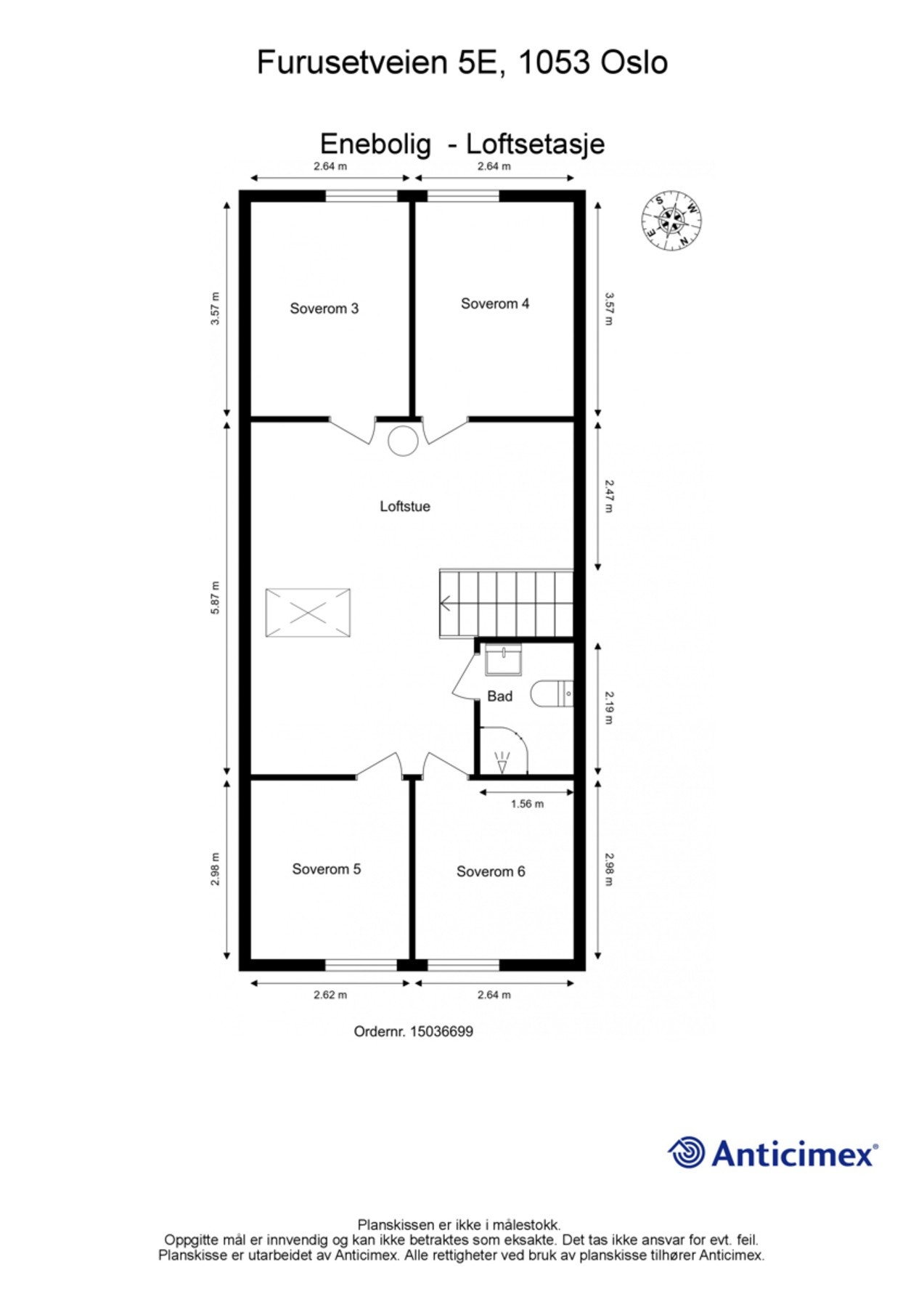 Boligen plantegning - Loftsetasjen. Galleribilde