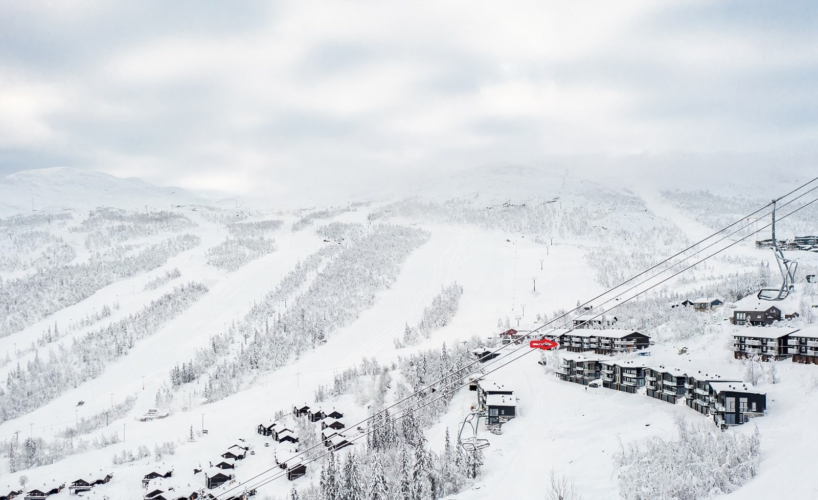 Skarsnuten Panorma ligger ski inn ut og med fantastisk utsikt Galleribilde