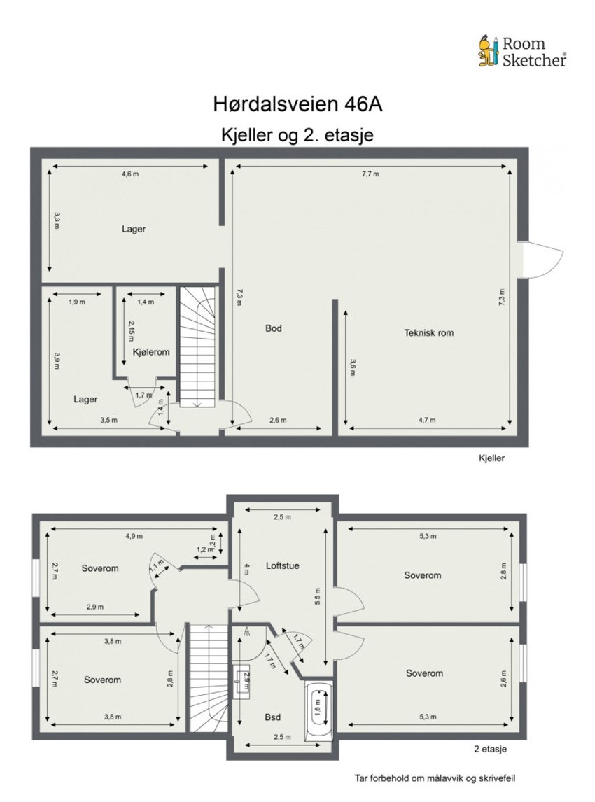 Kjeller og 2 etasje Galleribilde