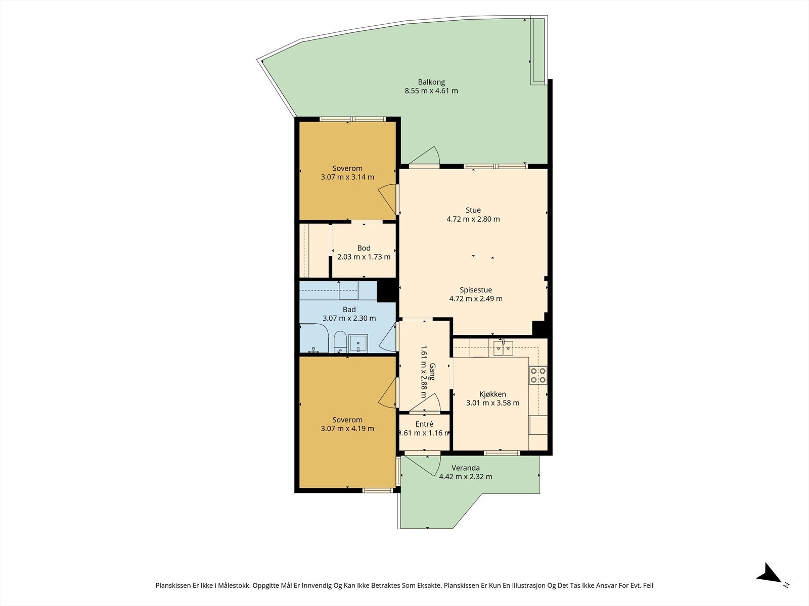 Plantegning Prost stabels vei 582. Galleribilde