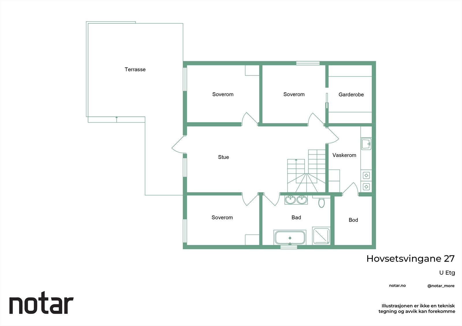 Planskisse underetasje Galleribilde